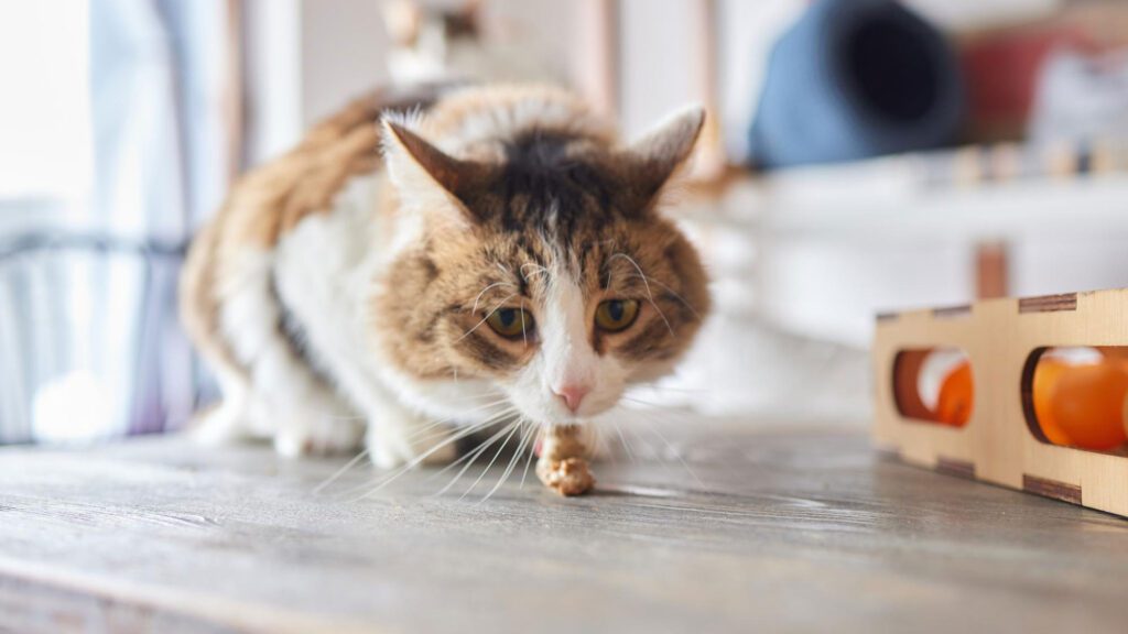 cat vomit after eating goldfish